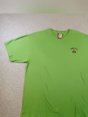 The Duck Co  Connecticut Embroidered Lime Green Crewneck T-Shirt